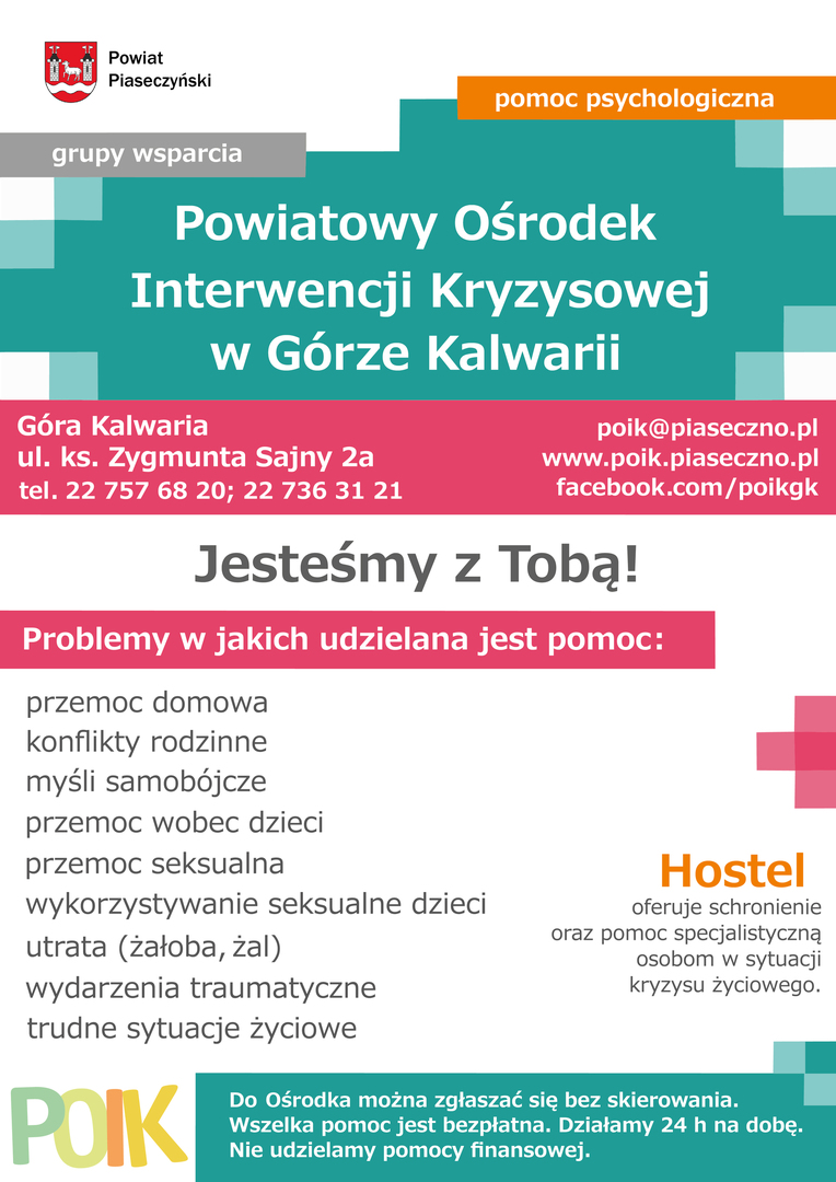 Powiatowy Ośrodek Interwencji Kryzysowej - oferta