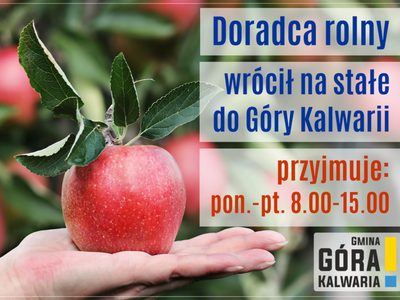 Doradca rolny przyjmuje ponownie w Górze Kalwarii