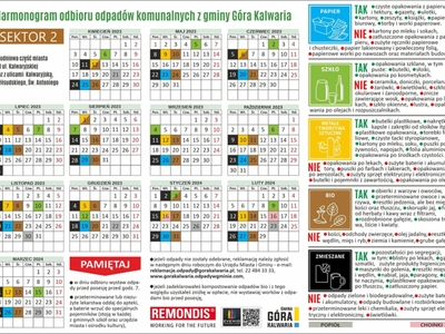 Nowe harmonogramy odbioru odpadów