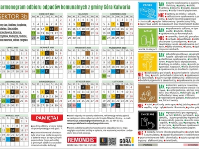 Nowe harmonogramy odbioru odpadów