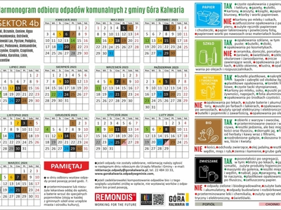 Nowe harmonogramy odbioru odpadów