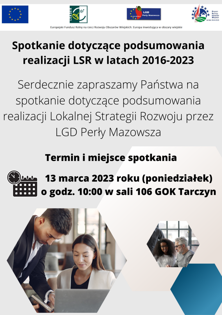 Zaproszenie na spotkanie podsumowujące realizację strategii Lokalnej Grupy Działania