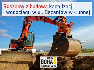 Rozpoczynamy budowę kanalizacji w ul. Bażantów w Łubnej