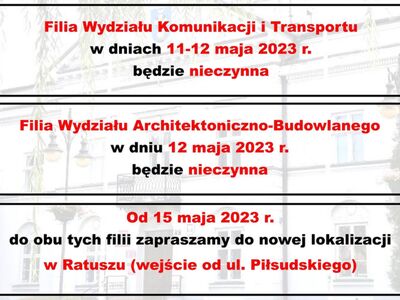 Przeniesienie filii starostwa do ratusza