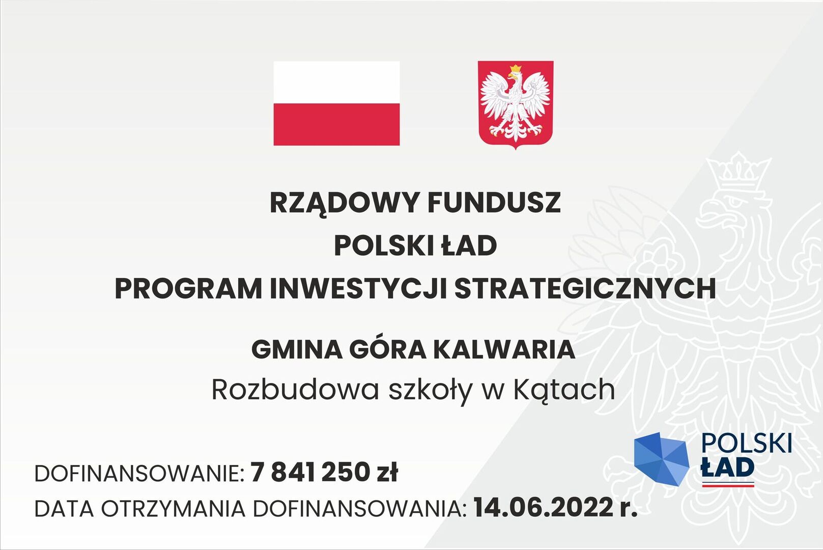 Wmurowanie kapsuły czasu w mury szkoły w Kątach