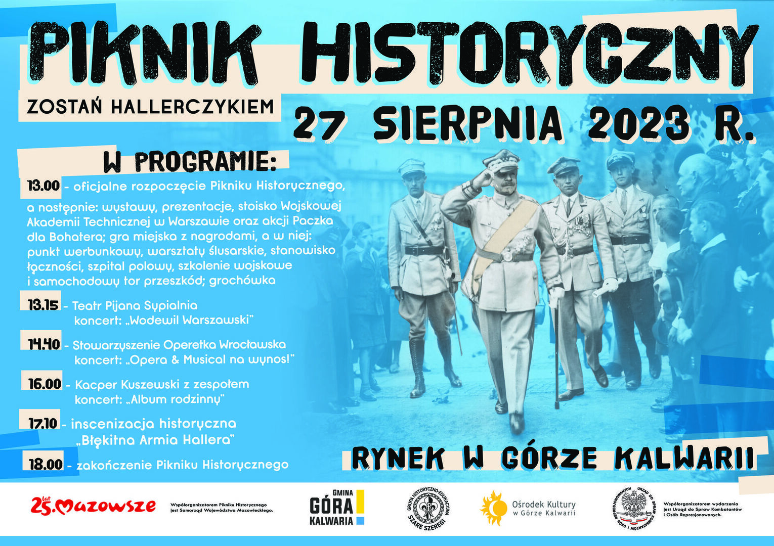 Zapraszamy na Piknik Historyczny 27 sierpnia 2023 r. 