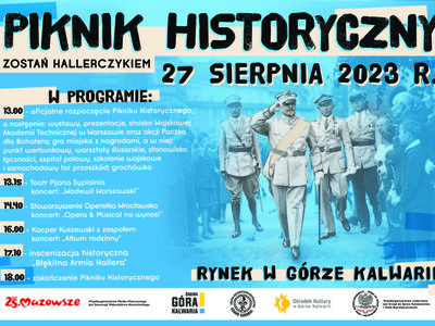 Zapraszamy na Piknik Historyczny 27 sierpnia 2023 r. 