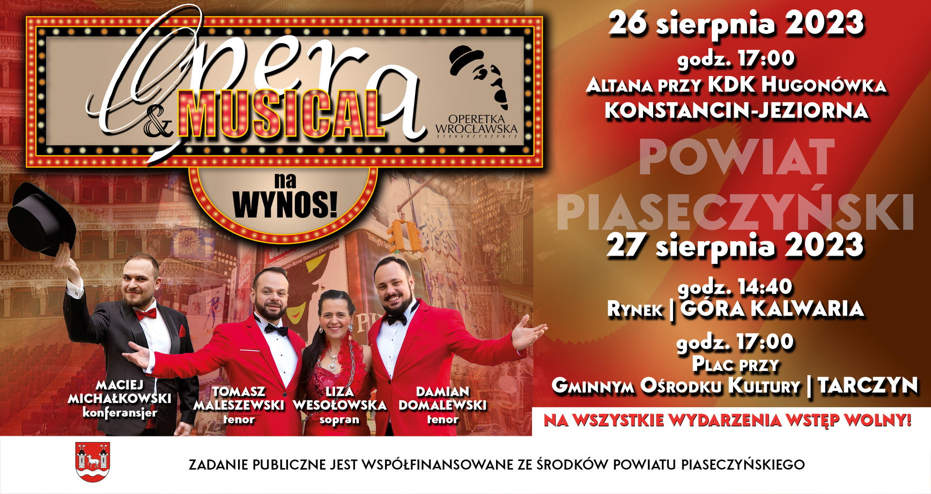 „Opera&Musical na WYNOS!" podczas niedzielnego Pikniku Historycznego