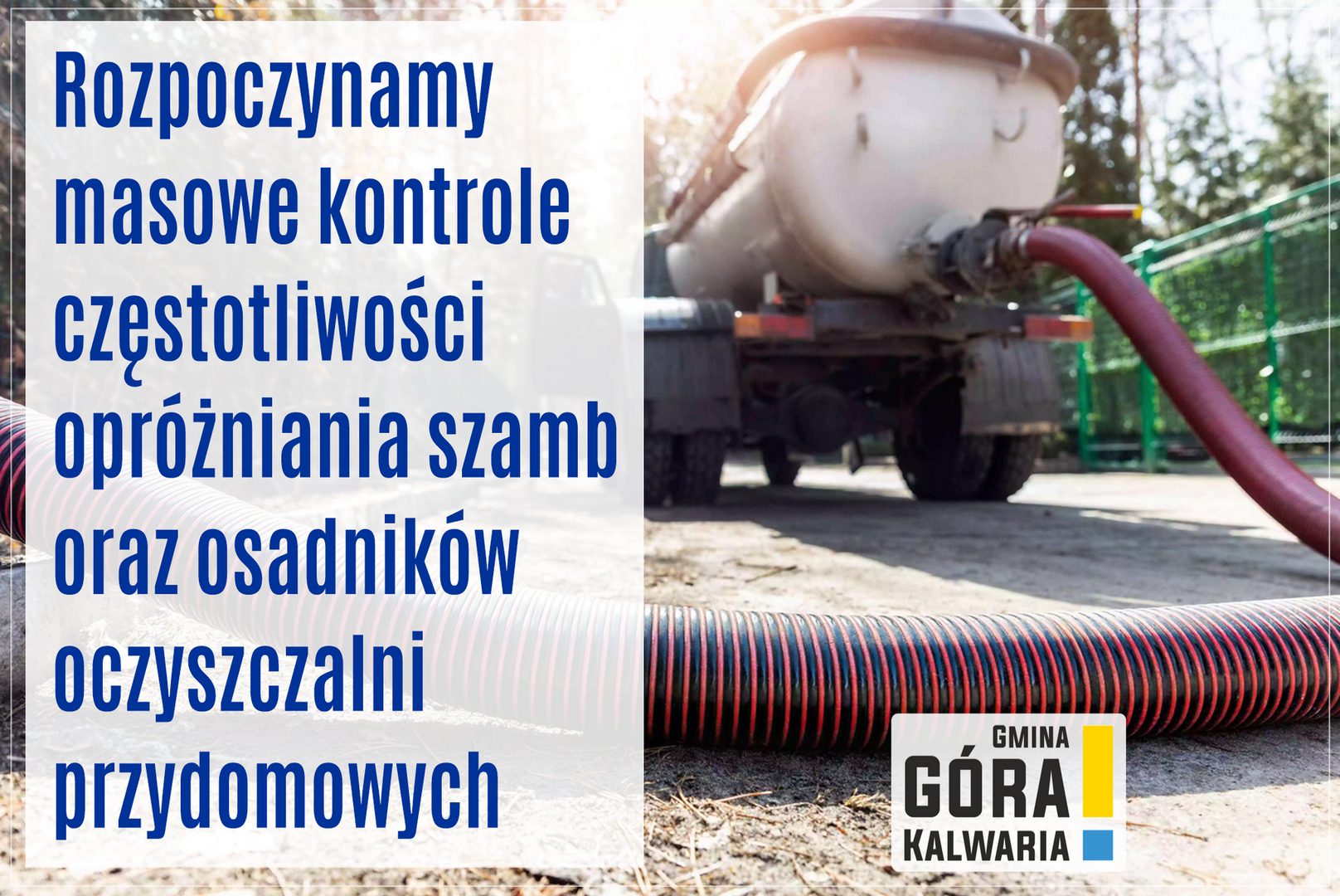 Kontrola opróżniania zbiorników bezodpływowych