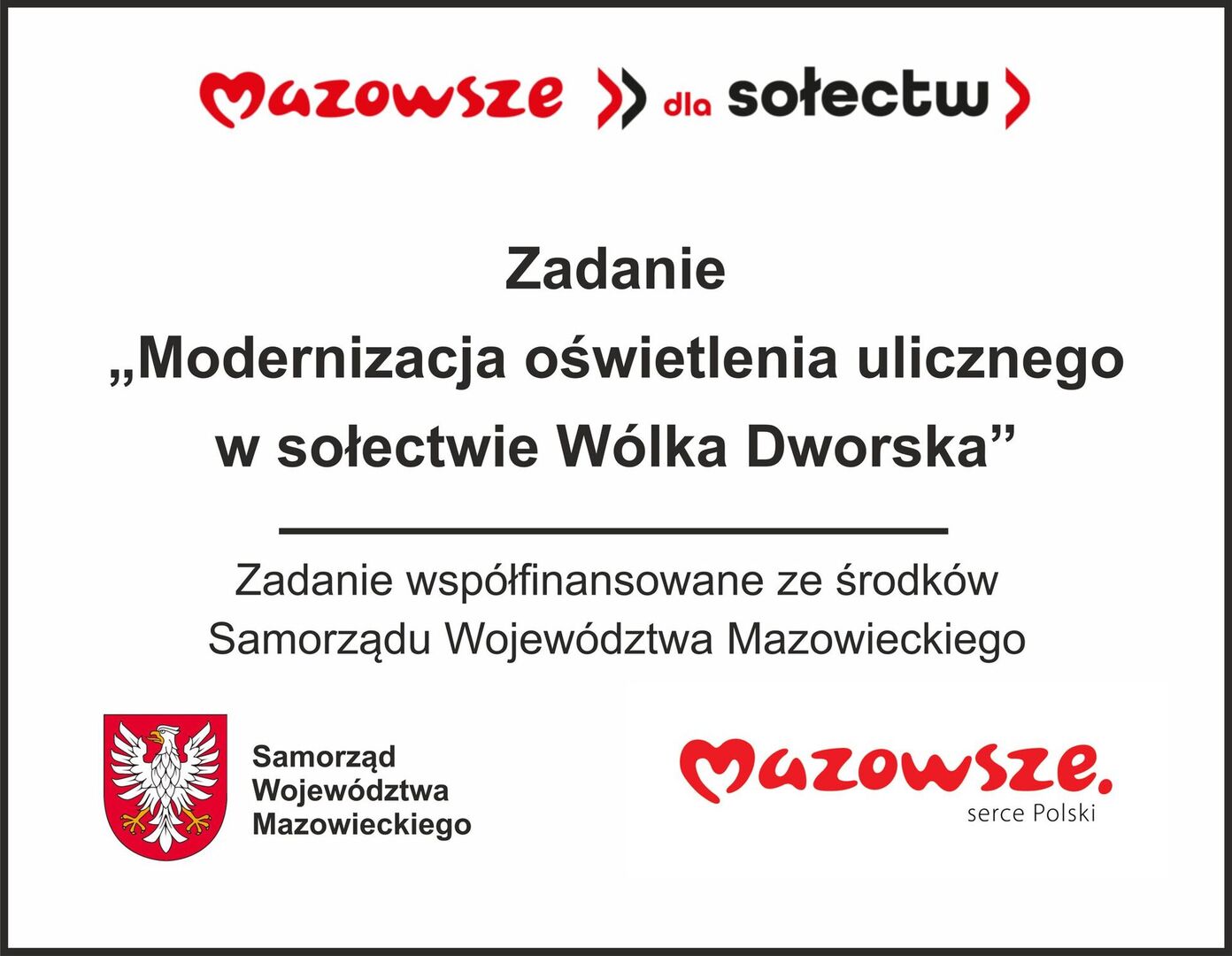Wymieniono lampy uliczne w Wólce Dworskiej na energooszczędne
