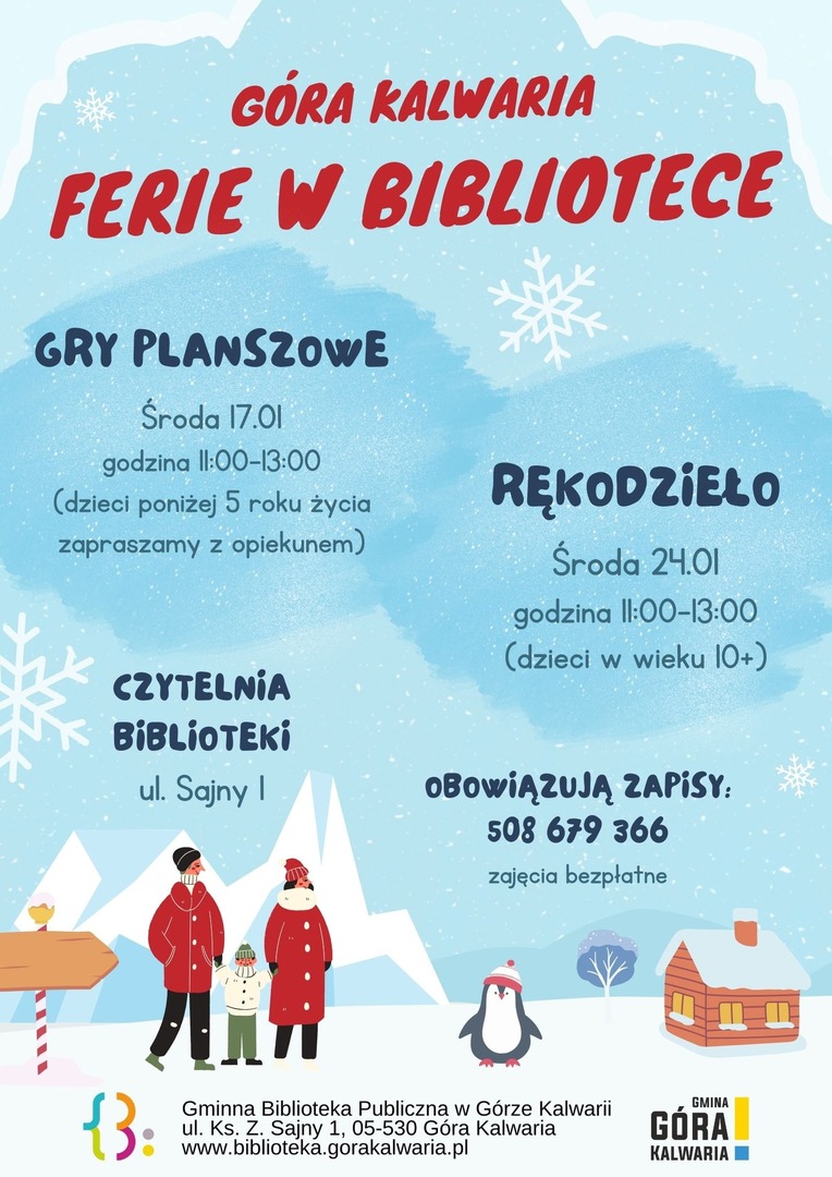 Ferie z biblioteką - zapisz się!