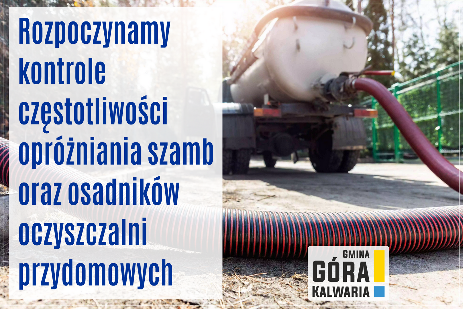 Kontrole opróżniania szamb oraz osadników oczyszczalni przydomowych 