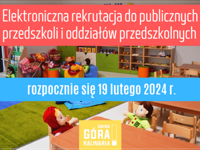 W połowie lutego wystartują zapisy do publicznych przedszkoli