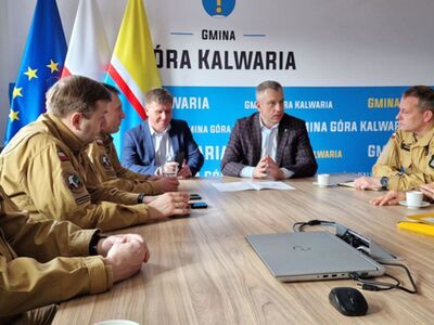Spotkanie z nowym zastępcą komendanta wojewódzkiego Państwowej Straży Pożarnej w sprawie budowy nowej siedziby jrg w Górze Kalwarii