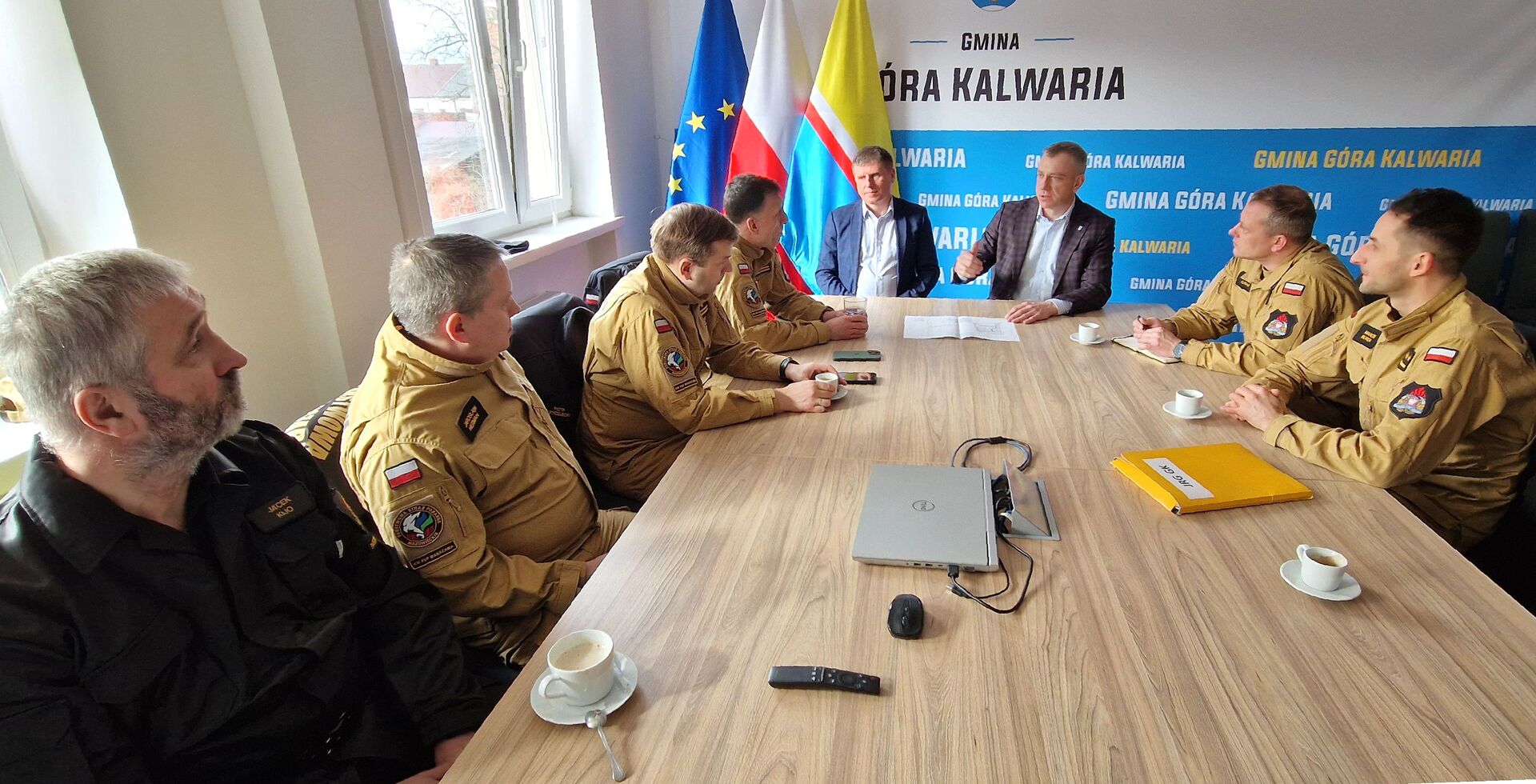 Spotkanie z nowym zastępcą komendanta wojewódzkiego Państwowej Straży Pożarnej w sprawie budowy nowej siedziby jrg w Górze Kalwarii