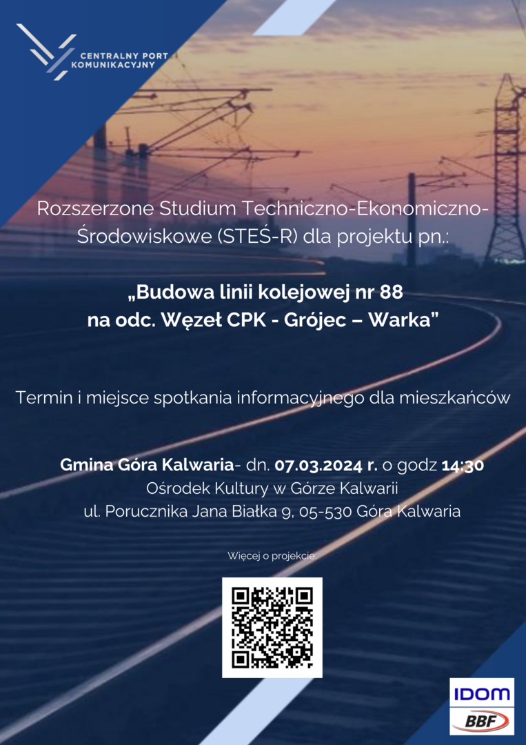 Konsultacje w sprawie przebudowy linii kolejowych na potrzeby Centralnego Portu Komunikacyjnego