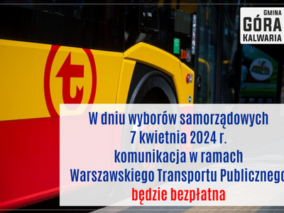 Bezpłatne przejazdy komunikacją w niedzielę 7 kwietnia
