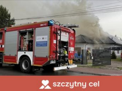 Pożar domu w Szymanowie