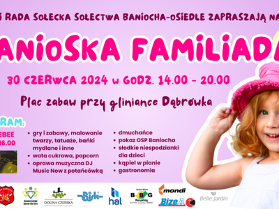 Sołectwo Baniocha Osiedle zaprasza na niedzielne wydarzenie