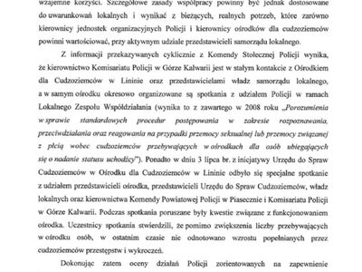 Policja i Urząd do spraw Cudzoziemców odpowiadają na zaniepokojenie mieszkańców
