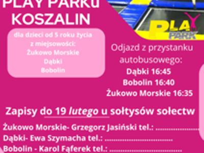 Play Park - oferta dla dzieci z Żukowa Morskiego, Bobolina i Dąbek