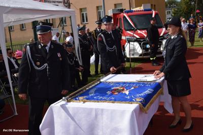 Obchody 100-lecia istnienia jednostki OSP Naruszewo - część oficjalna uroczystości oraz piknik rodzinny