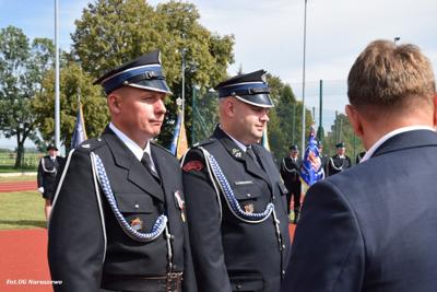 Obchody 100-lecia istnienia jednostki OSP Naruszewo - część oficjalna uroczystości oraz piknik rodzinny
