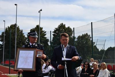 Obchody 100-lecia istnienia jednostki OSP Naruszewo - część oficjalna uroczystości oraz piknik rodzinny