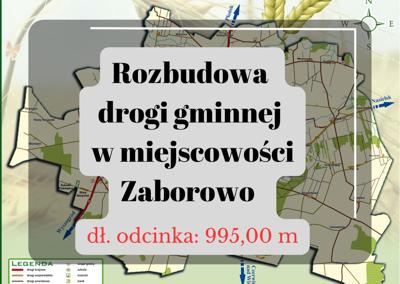 „Poprawa jakości infrastruktury drogowej gminy Naruszewo - Etap II” - Zaborowo