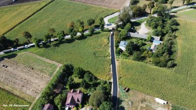 Budowa drogi gminnej w miejscowości Troski i Skwary, odcinek o długości 410 m (10.09.2024r.)