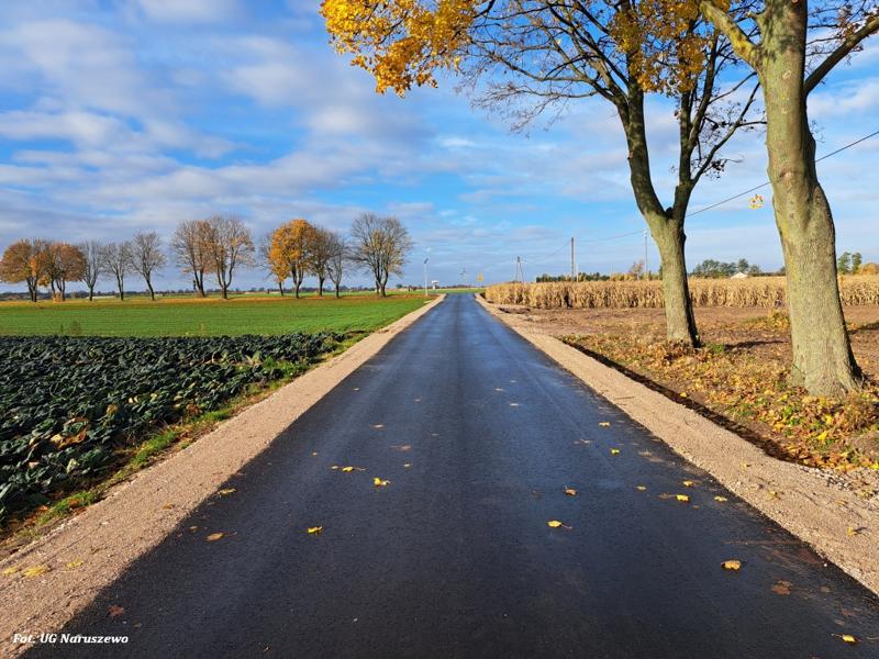 Rozbudowa drogi gminnej w miejscowości Naruszewo - odbiór (31.10.2025r.)