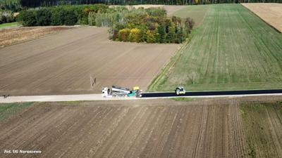 Rozbudowa drogi gminnej w miejscowości Naruszewo (13-15.10.2025r.)