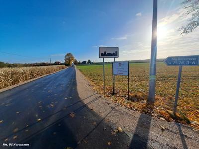 Rozbudowa drogi gminnej w miejscowości Naruszewo - odbiór (31.10.2025r.)