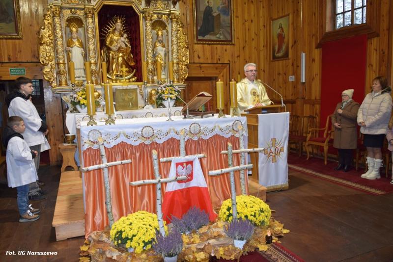 Obchody 107.rocznicy Odzyskania przez Polskę Niepodległości w Naruszewie (11.11.2025r.)