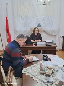 Odbiór prac - Ulepszenie infrastruktury wodnej wraz z zagospodarowaniem terenu w miejscowości Naruszewo (15.12.2025r.)