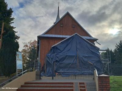 Remont zespołu sakralnego w Naruszewie (10.10.2025)
