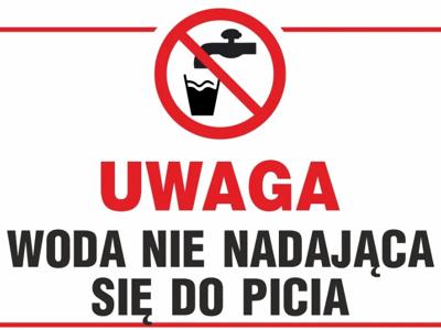 Woda nie zdatna do picia