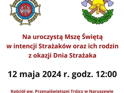 Msza Świeta w intencji Strażaków i ich rodzin z okazji Dnia Strażaka