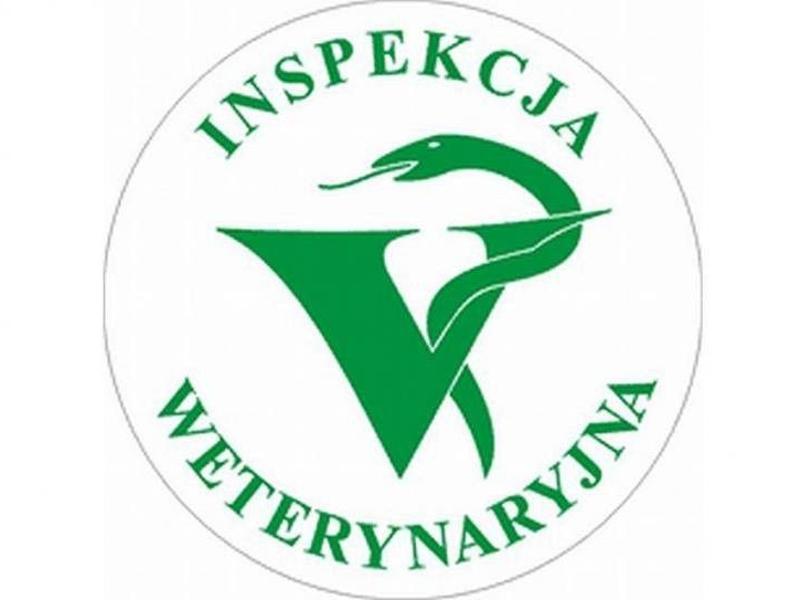 Logo Inspekcji Weterynaryjnej – zielony symbol litery „V” z owiniętym wokół wężem oraz napis „Inspekcja Weterynaryjna” na białym tle
