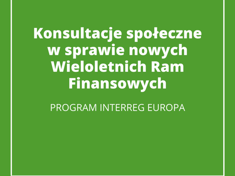 Grafika z zielonym tłem, białą ramką i komunikatem