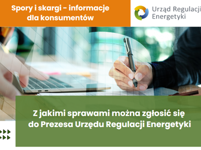 Grafika startowa broszury z logo Urzędu Regulacji Energetyki