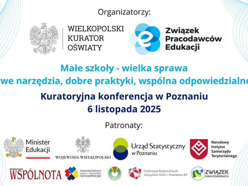 Na grafice widoczne są logotypy organizatorów i partnerów konferencji.