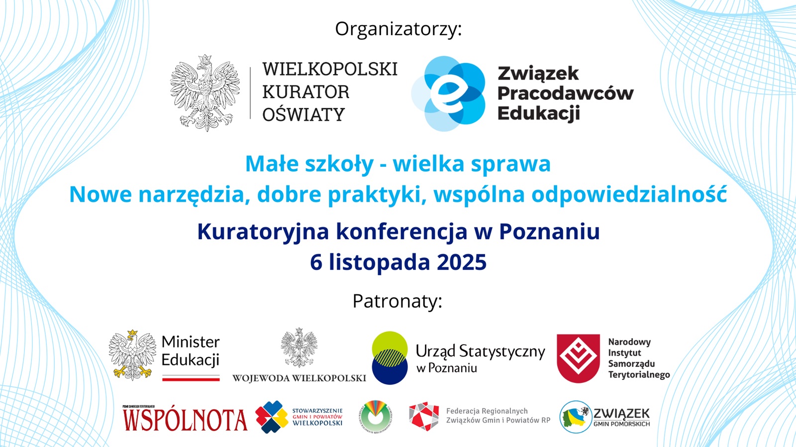 Na grafice widoczne są logotypy organizatorów i partnerów konferencji.