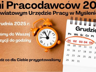 Na grafice widoczny jest budzik oraz kalendarz z zaznaczoną datą.