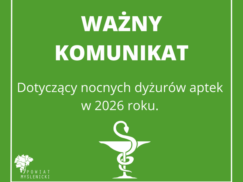 Komunikat o nocnych dyżurach aptek w 2026 r.