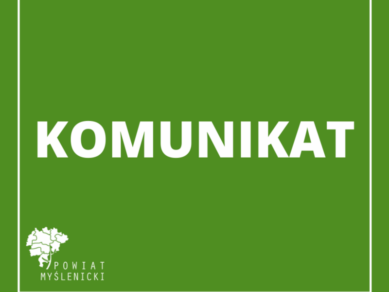 Plakat o treści: komunikat