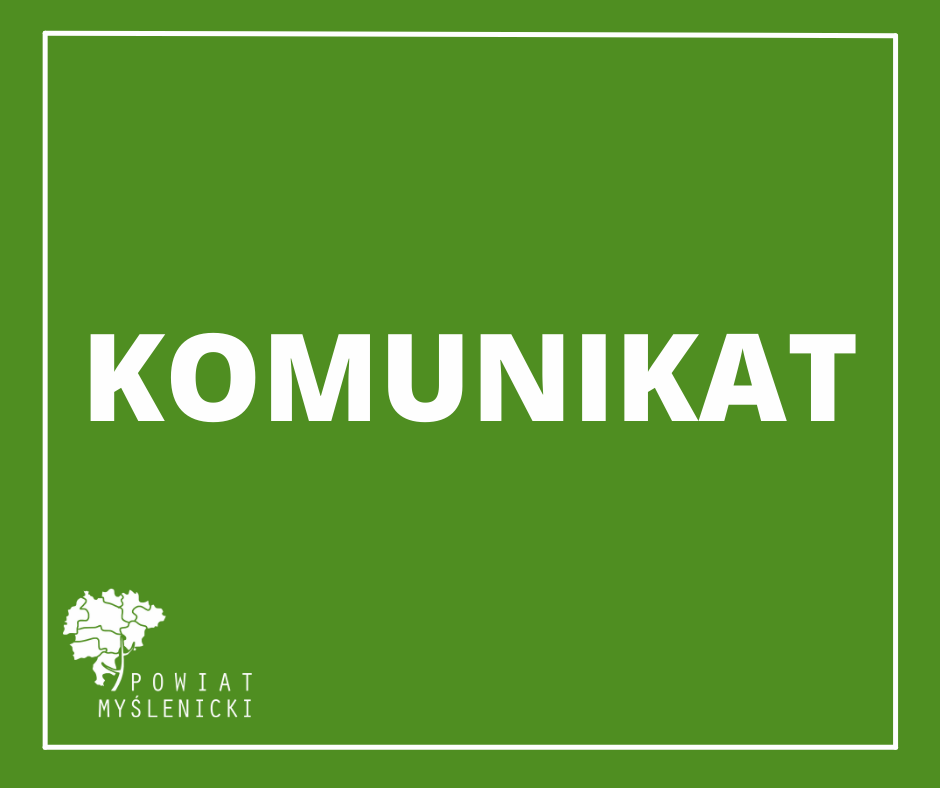 Plakat o treści: komunikat
