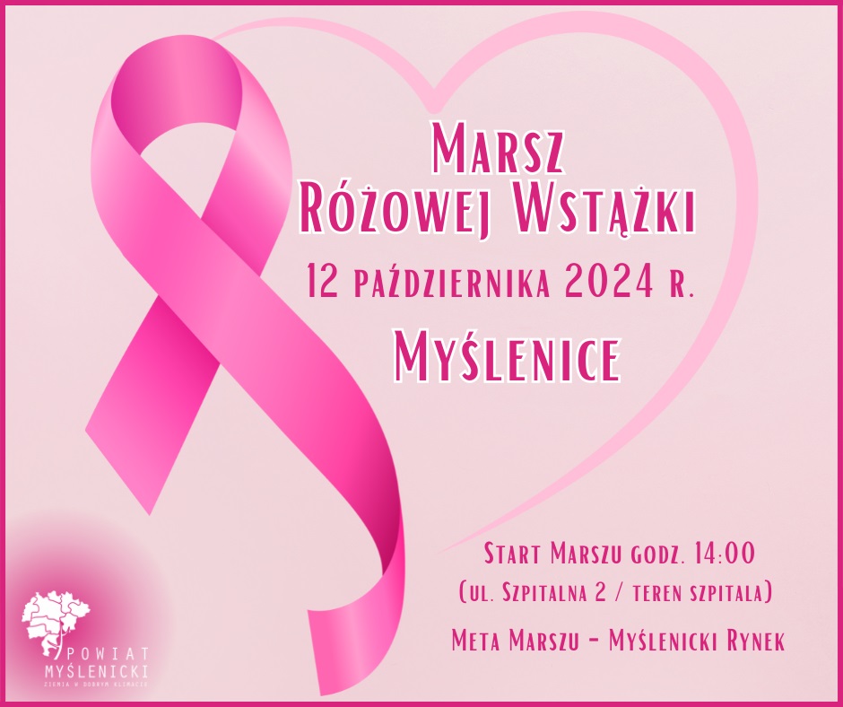 Plakat Marszu Różowej Wstążki