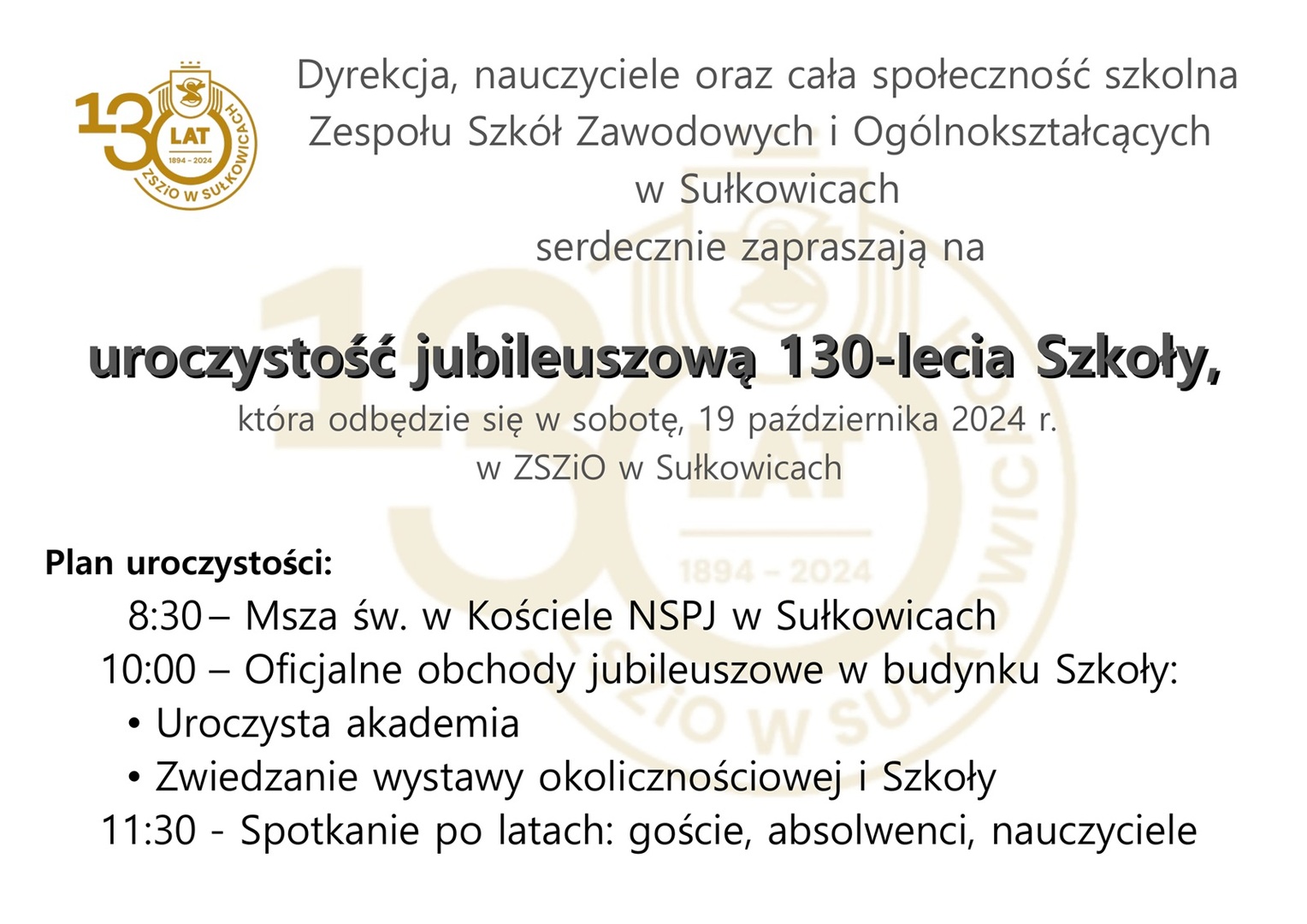 130-lecie ZSZiO w Sułkowicach