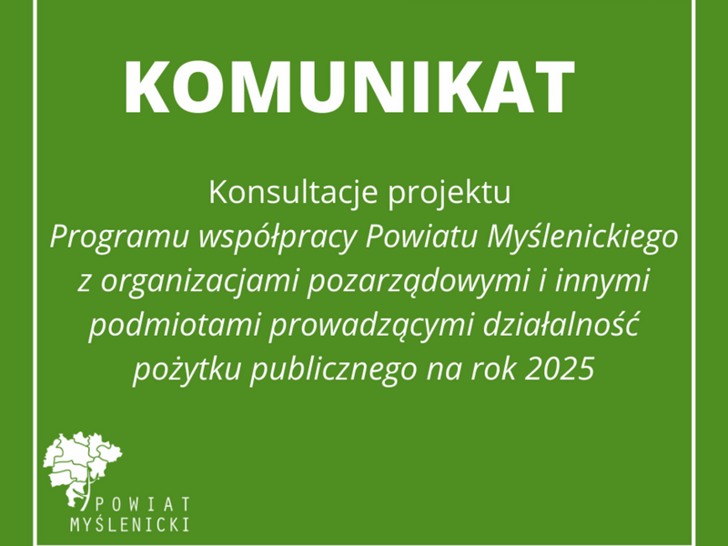 Komunikat o konsultacjach ws programu współpracy na rok 2025